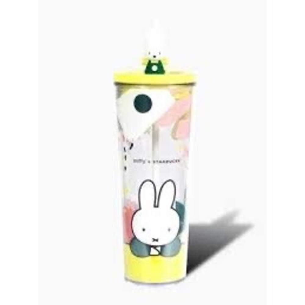 NWT Starbucks x Miffy Limited Edition Straw Topper Cold Cup 24oz Acrylic Tumbler
